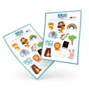 Cartela de Adesivos - Bíblia Infantil