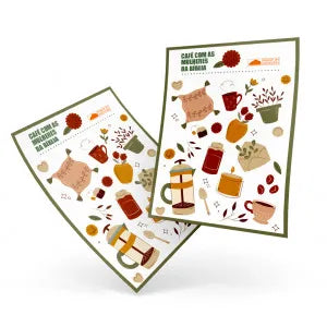 Cartela de Adesivos - Café com as Mulheres da Bíblia