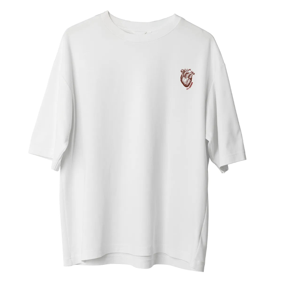 Camiseta Cristã Oversized - Vivo pela fé | Branca