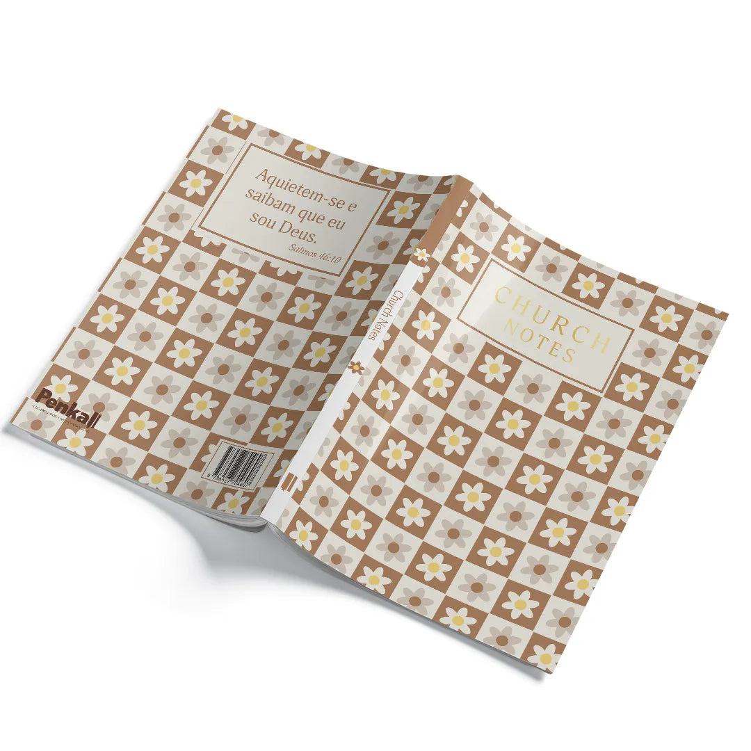 Church Notes - Marrom Quadriculada