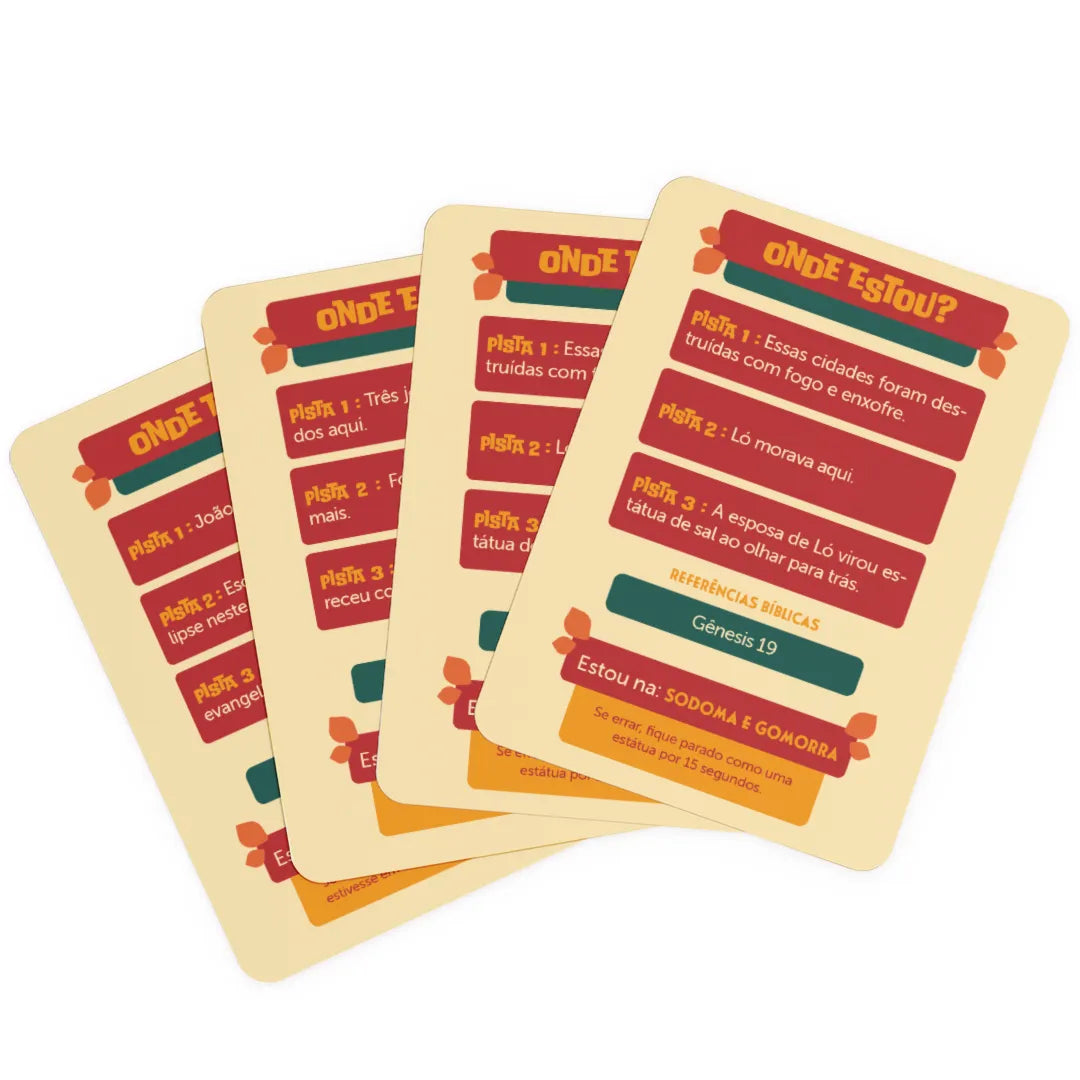 Jogo Bíblico de Cartas | Onde Estou? - Penkal