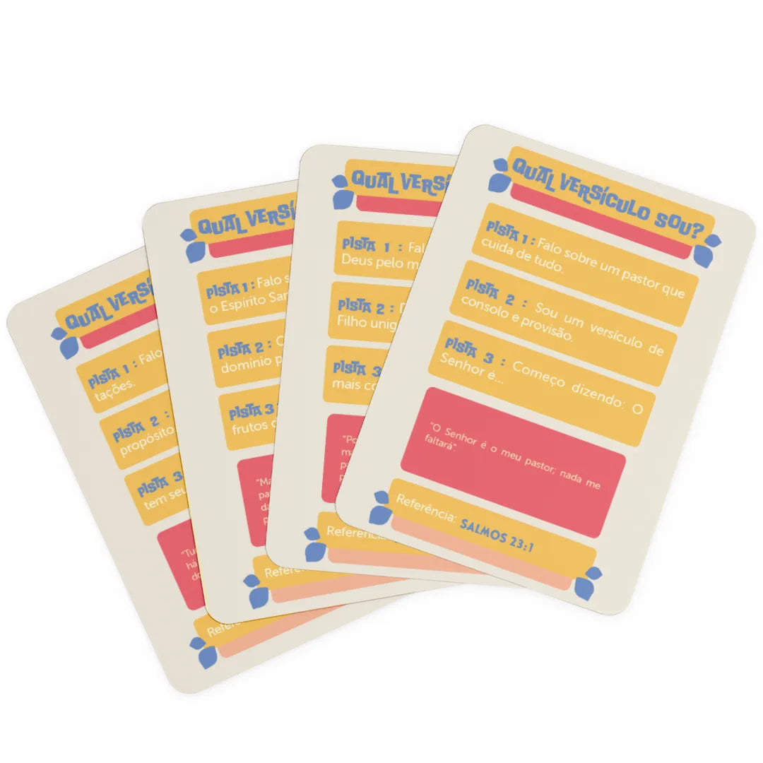 Jogo Bíblico de Cartas | Qual Versículo Sou - Penkal