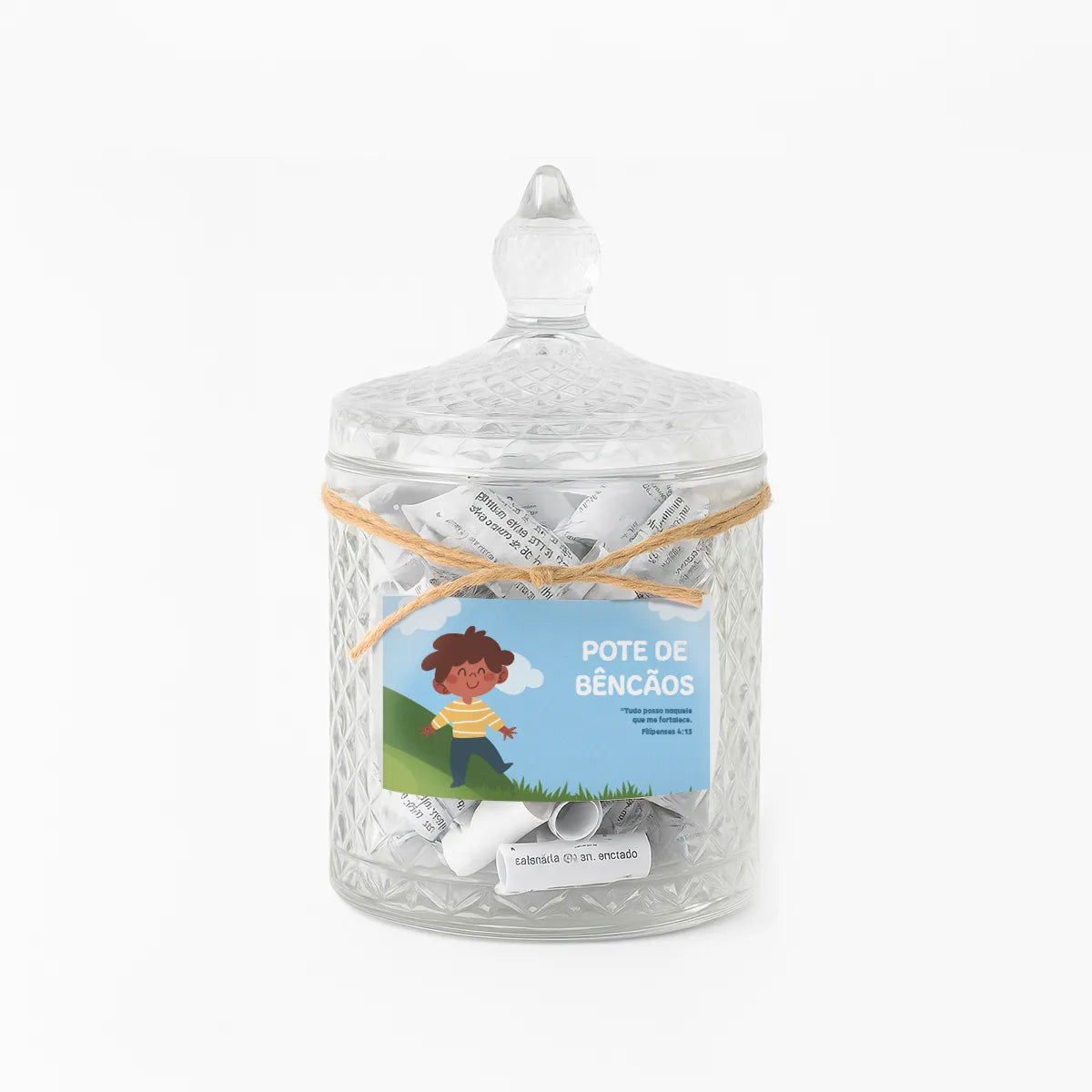Pote de bençãos - Infantil Meninos | Escolha seu versículo