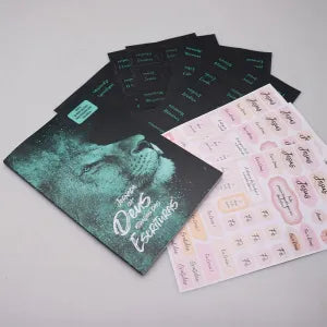 Abas Adesivas para Bíblia | Jornada com Deus Através das Escrituras | Leão Azul