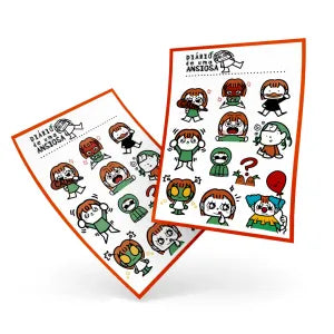 Cartela de Adesivos| Diário de uma Ansiosa