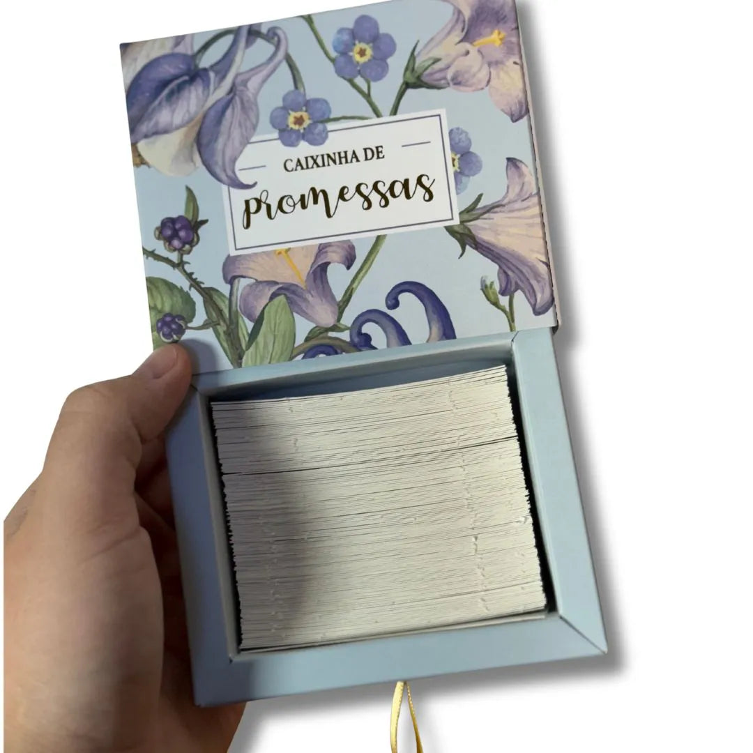 Caixinha de promessas - Flores Azul