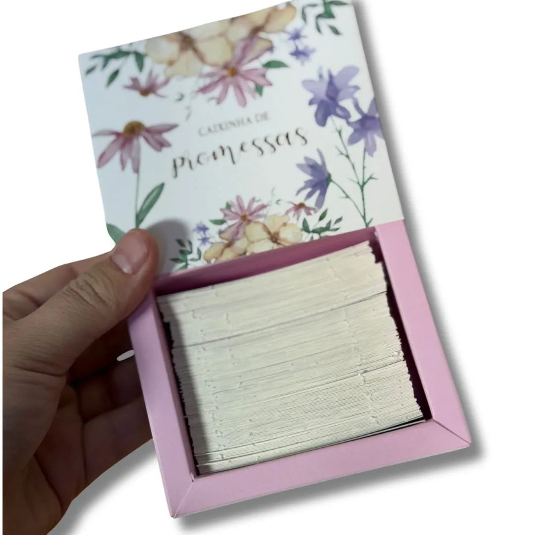 Caixinha de promessas - Flores Rosa