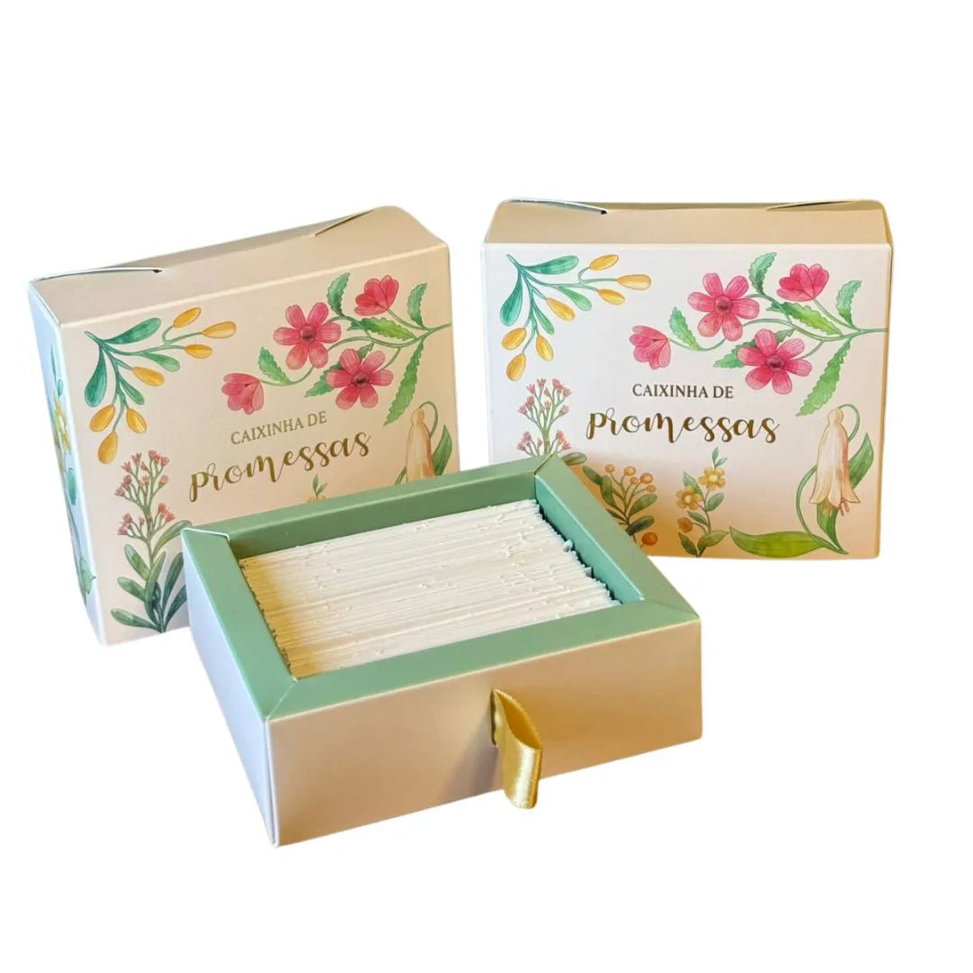 Caixinha de promessas - Flores Verde