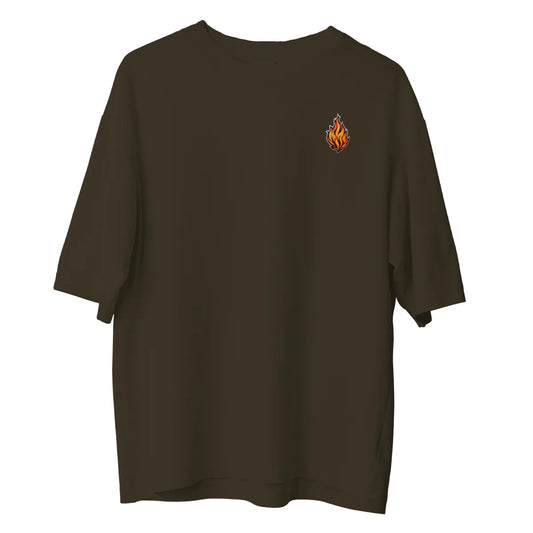 Camiseta Cristã Oversized - E todos foram cheios | Ocre