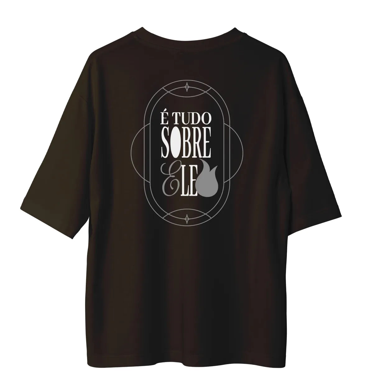 Camiseta Cristã Oversized - É tudo sobre ele | Ocre