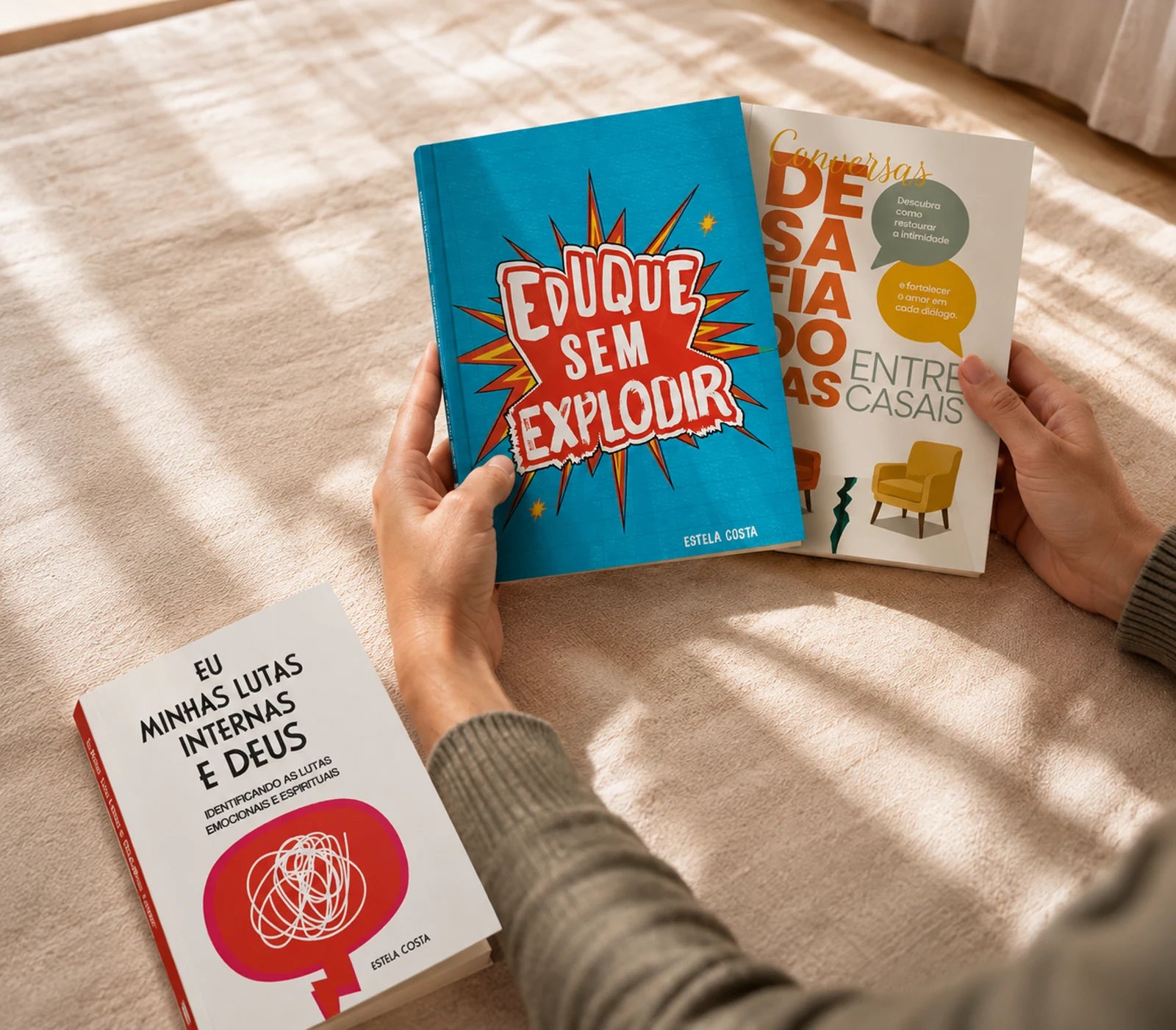 Livros Penkal em um momento de descoberta.